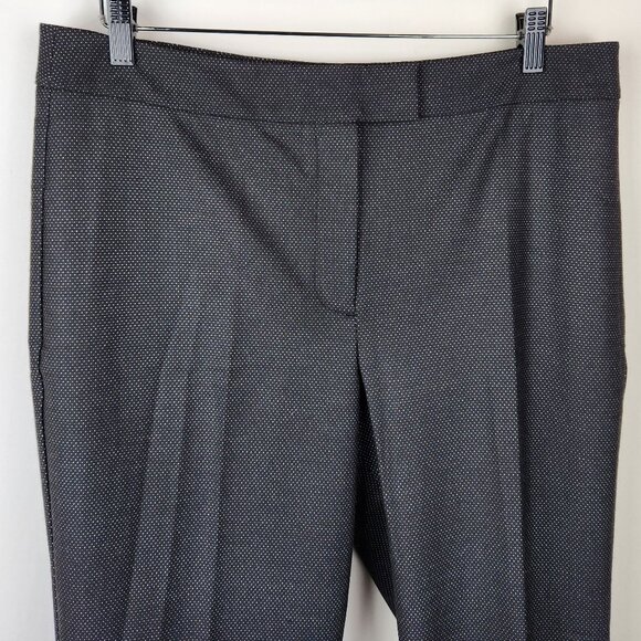 Talbots Black Micro Polka Dot Wide Leg Slacks Pants sz 12 Office Career - Picture 3 of 9
